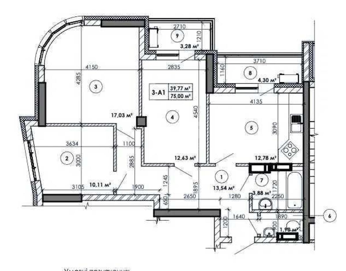 3k apartment vul. Zhuljans'ka 106