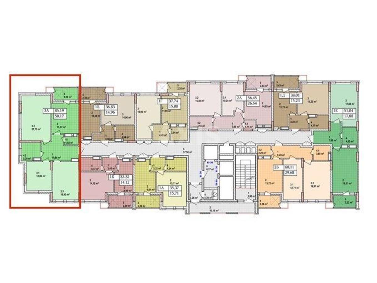 3k apartment vul. Sosjury Volodymyra 62