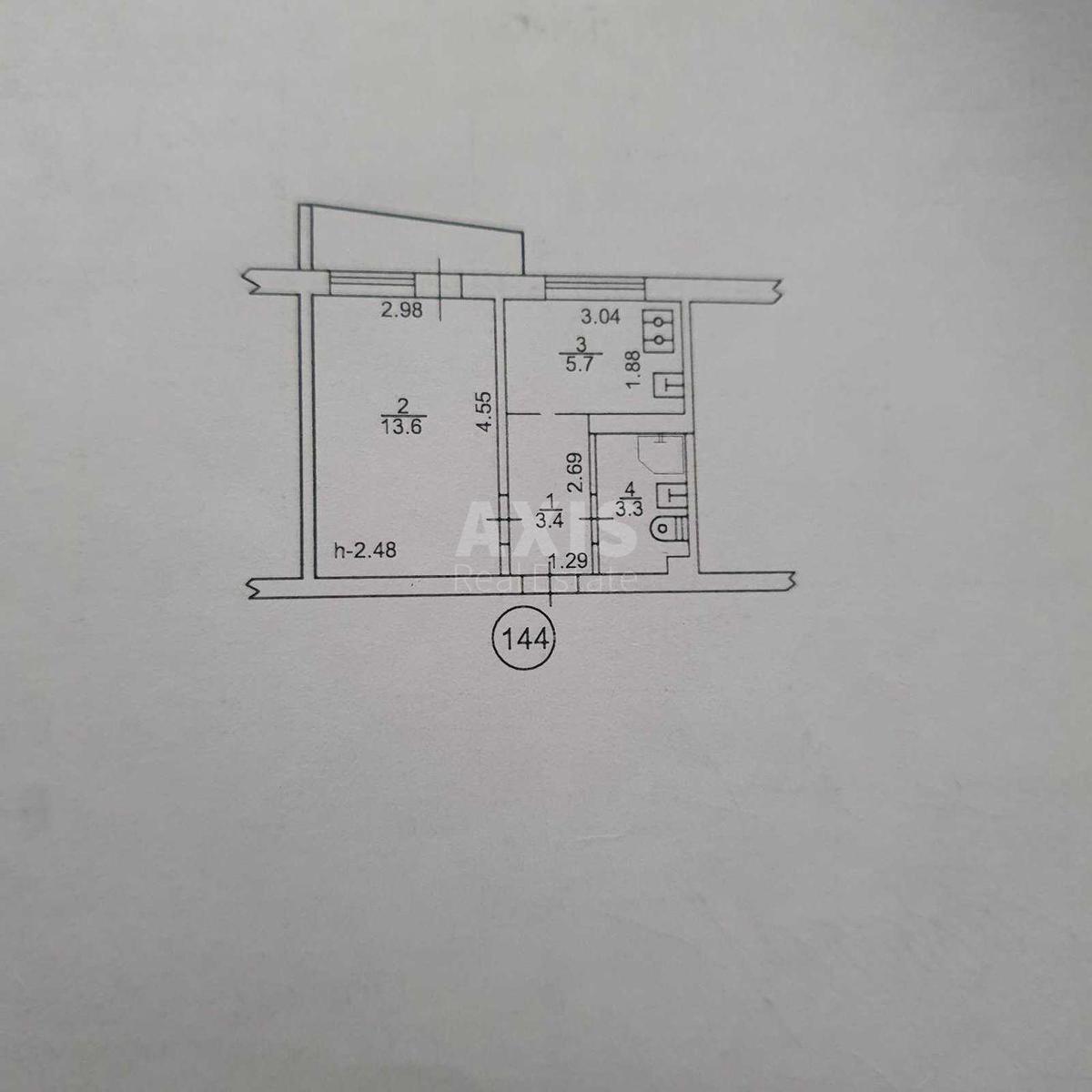 1к квартира ул. Багговутовская 1А6