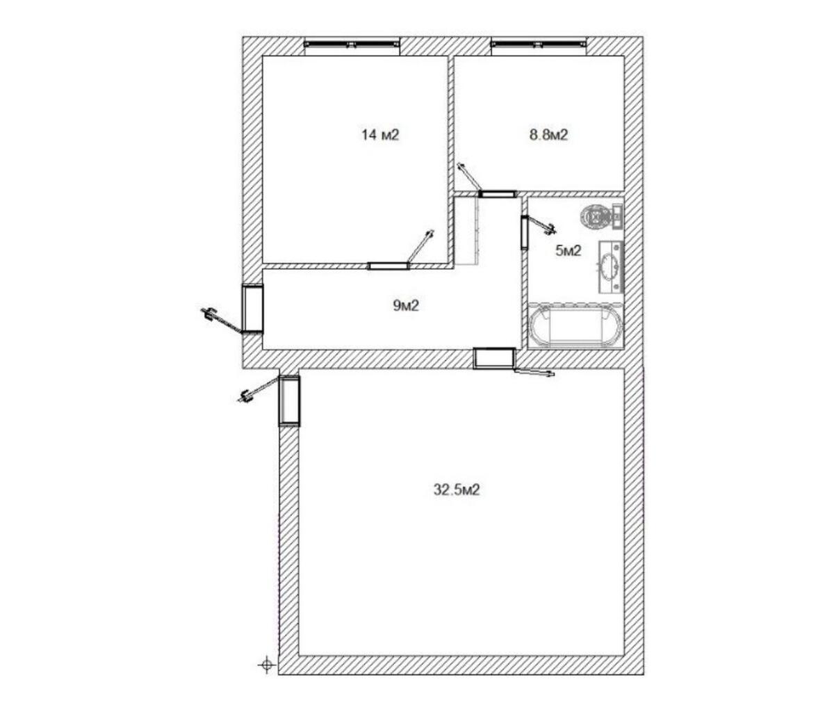 Office bul. Mykoly Mikhnovskoho 26/1, 70m26217411