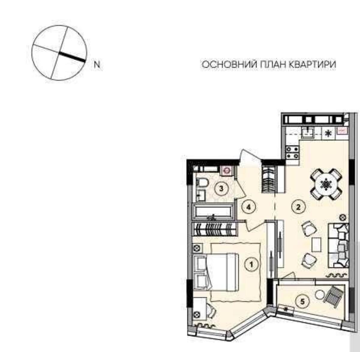 1k apartment vul. Berkovec'ka 60