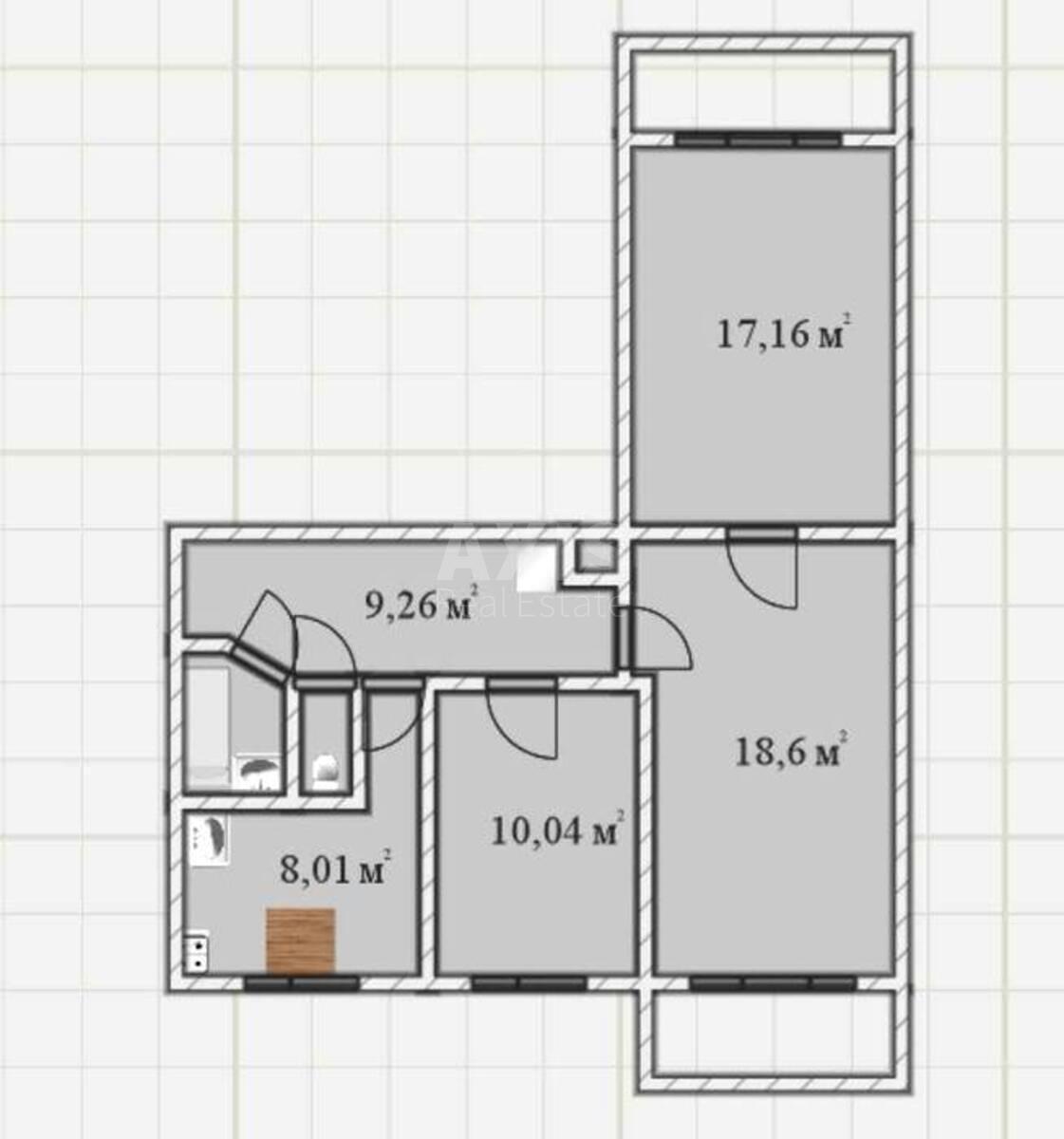 3k apartment vul. Plehanova 4А6148314