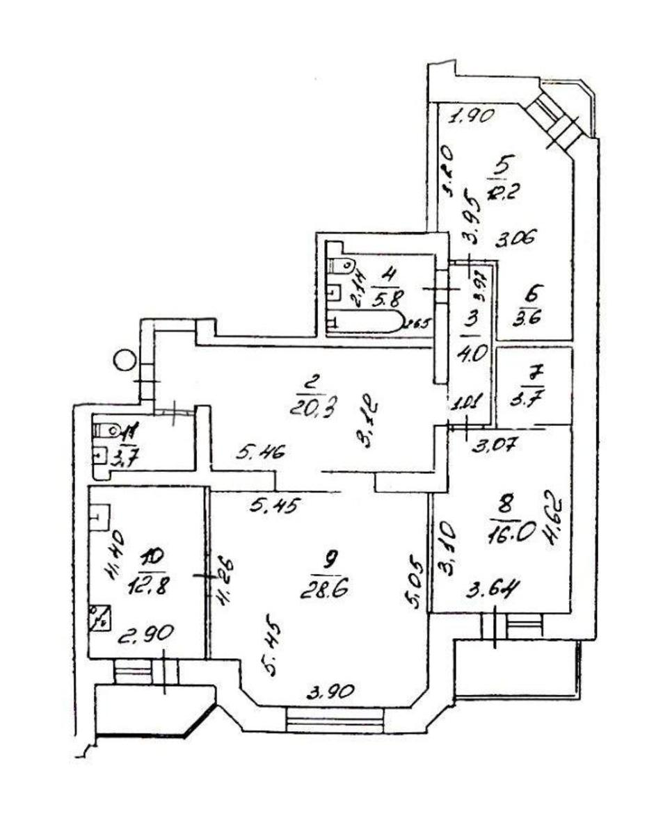 3k apartment vul. Dmytrivs'ka 4514