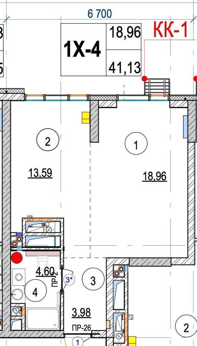 1k apartment vul. Zabolotnogo Akademika 15