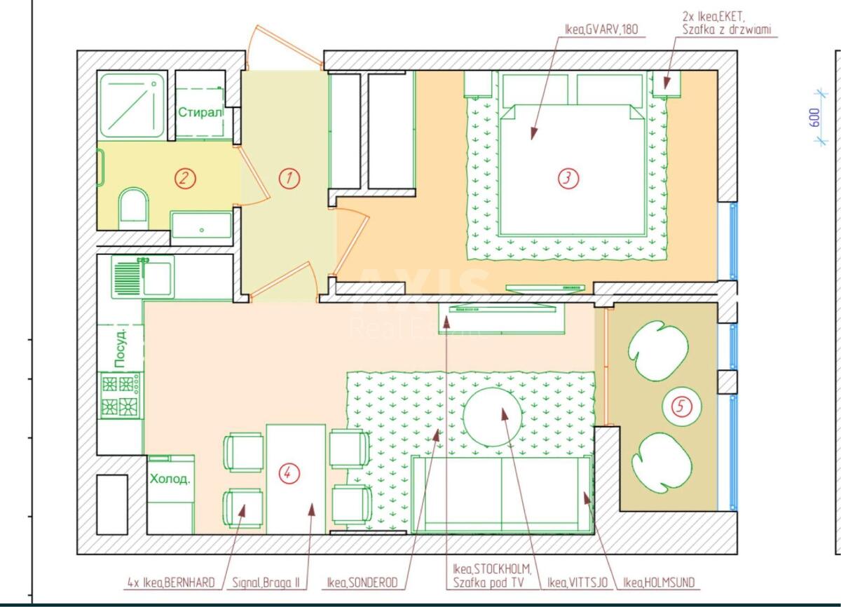 2k apartment vul. Saljutna 2Б8