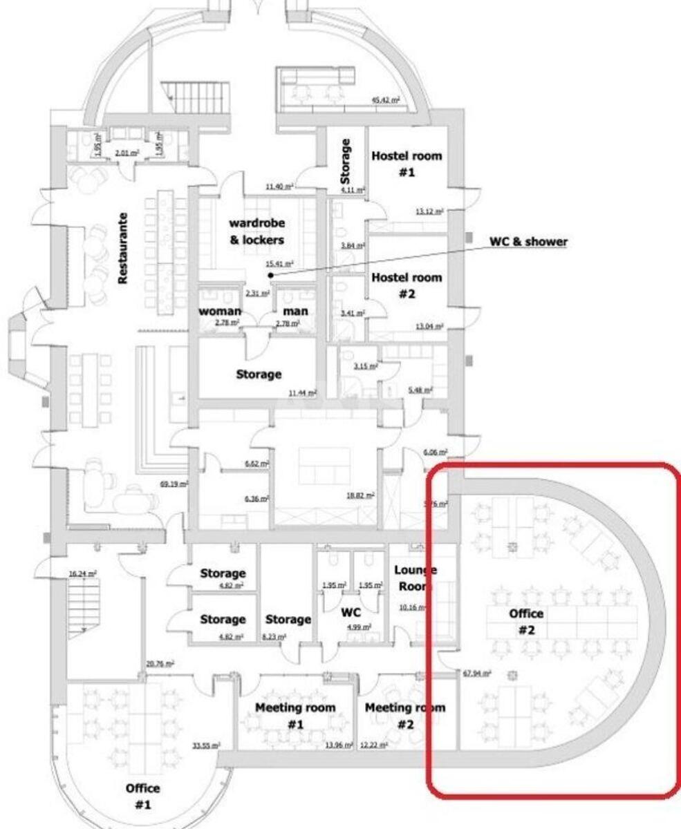 Office vul. Babushkina 24, 68m25