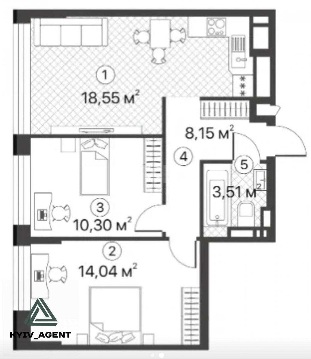 3k apartment vul. Brativ Chybinyeyevykh 8626998