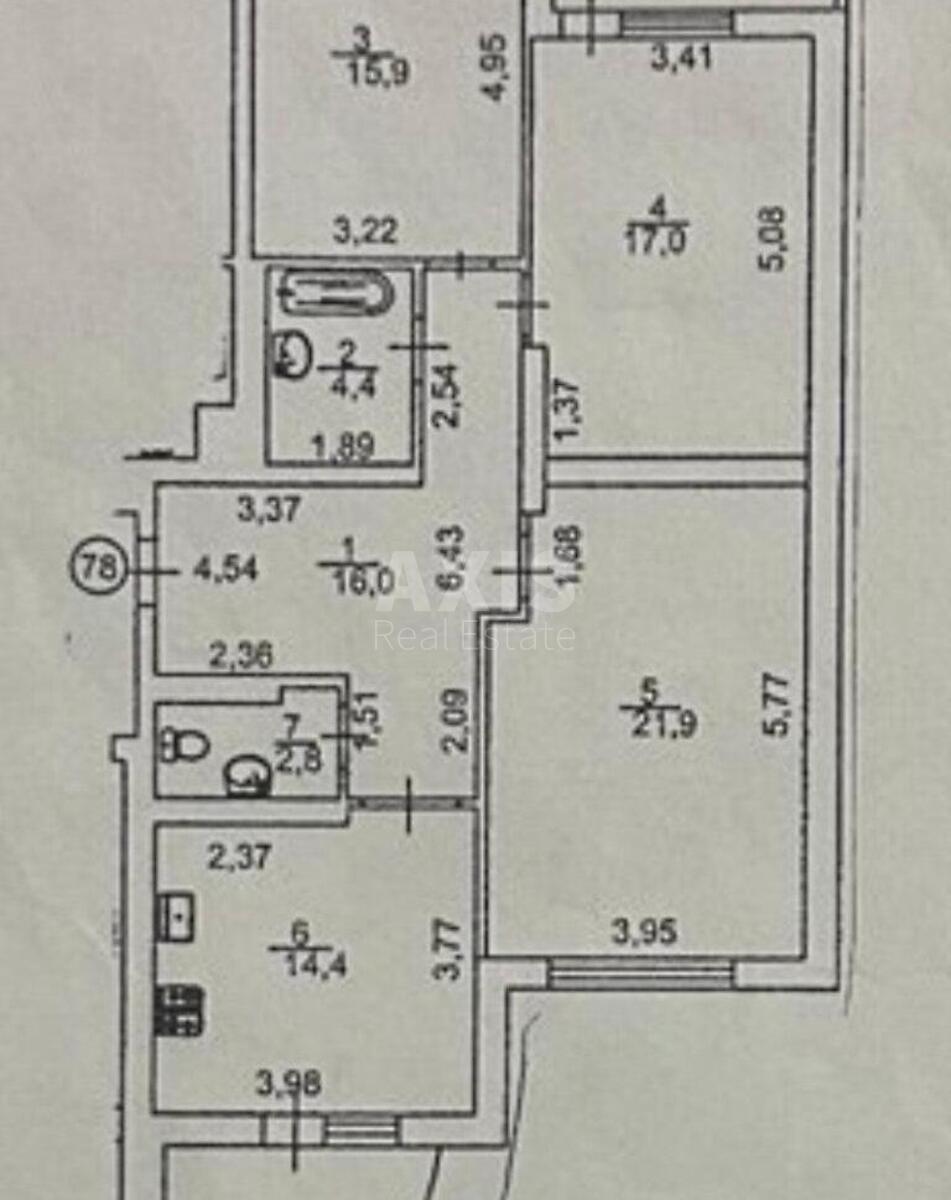 3к квартира ул. Саперно-Слободская 109