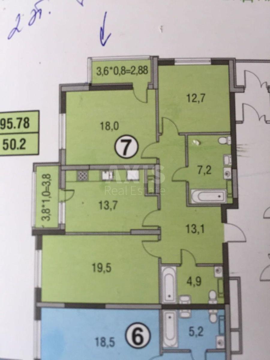 3k apartment vul. Voskresens'ka 146