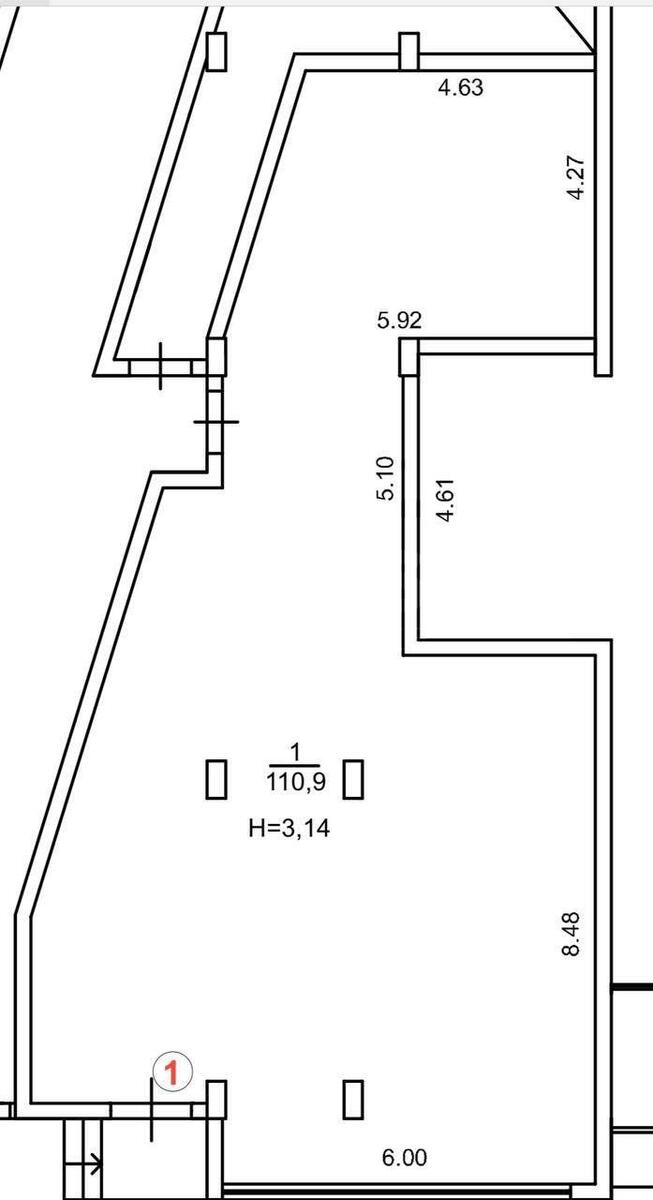 Trade object vul. Tymirjazjevs'ka 46, 110m27