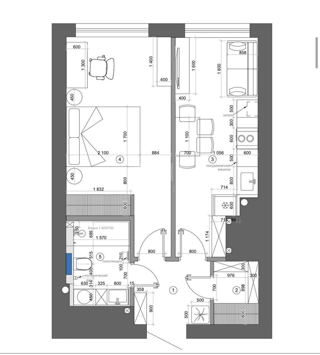 1k apartment vul. Zabolotnogo Akademika 18