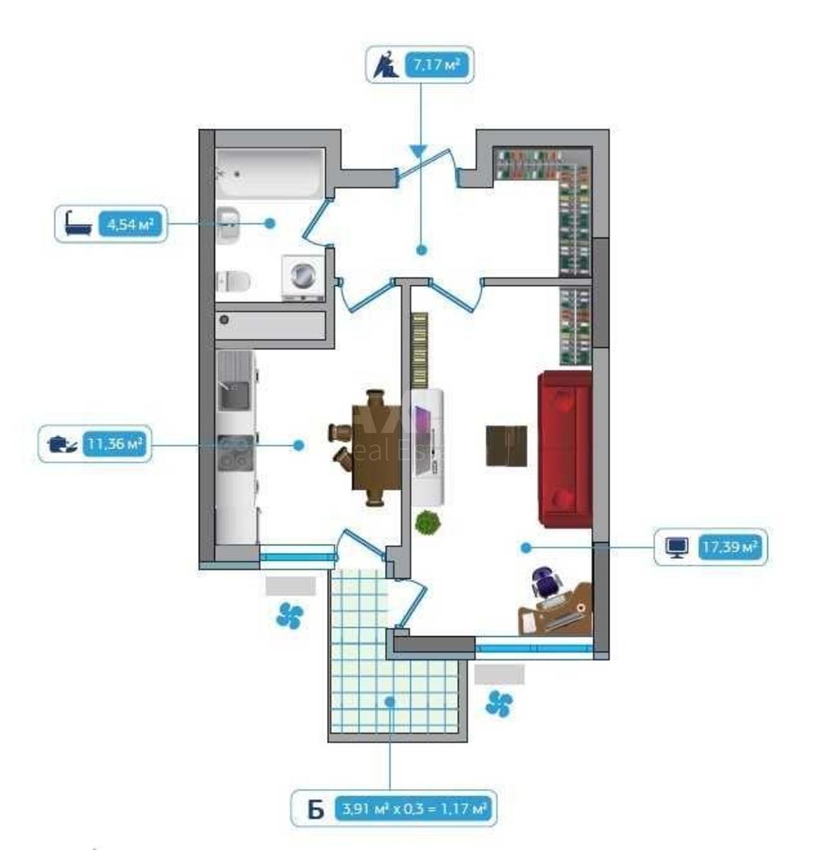 1k apartment vul. Osokors'ka 2А5