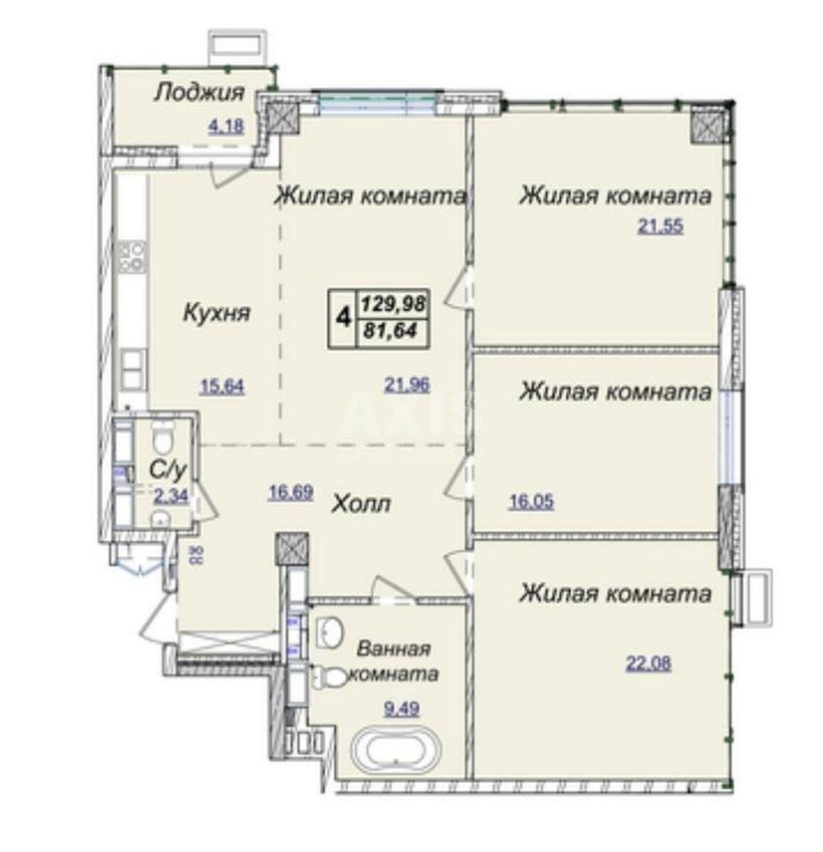 4к квартира ул. Драгомирова Михаила 18591980