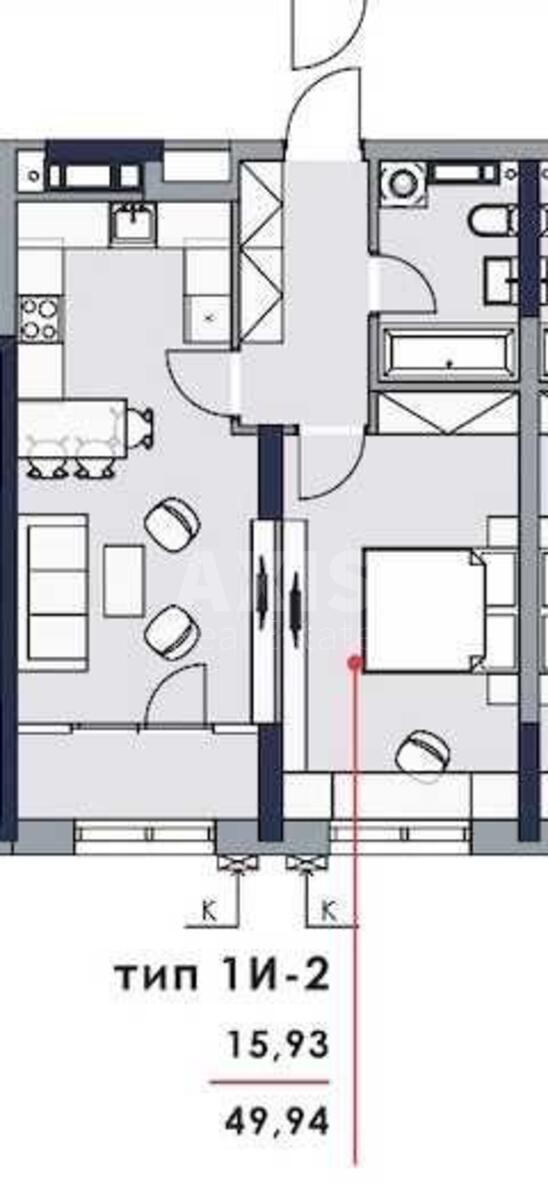 1k apartment vul. Zhmachenka Generala 260