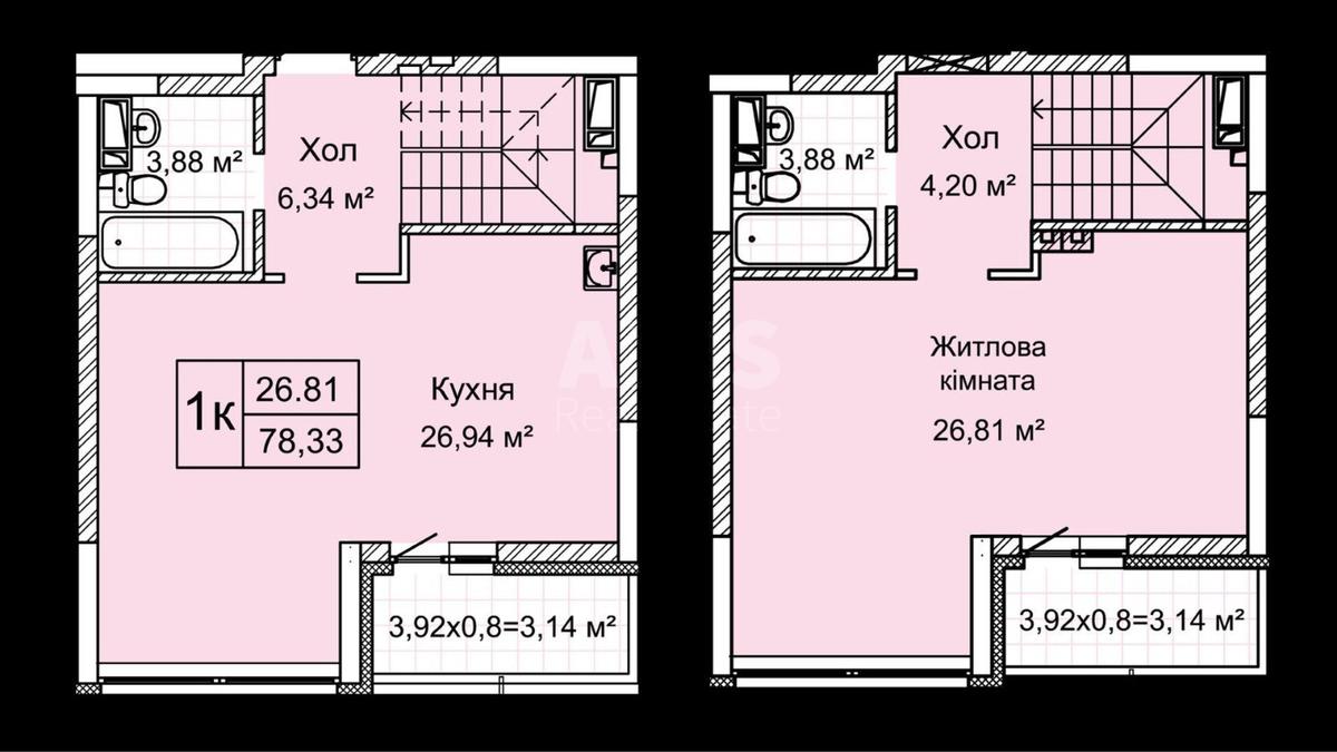 3k apartment vul. L'vivs'ka 158