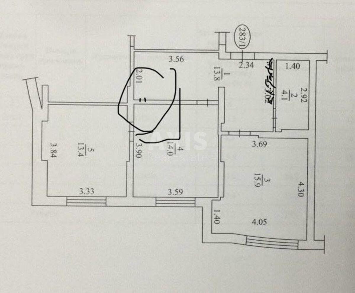 3k apartment vul. Kyrylo-Mefodii'vs'ka 2584027