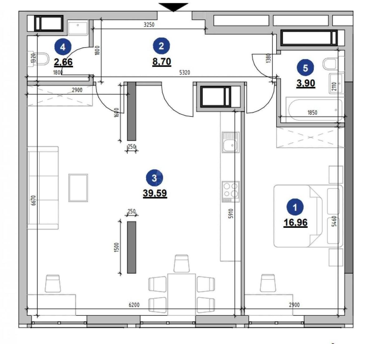 2k apartment shose Zaliznychne 45А10