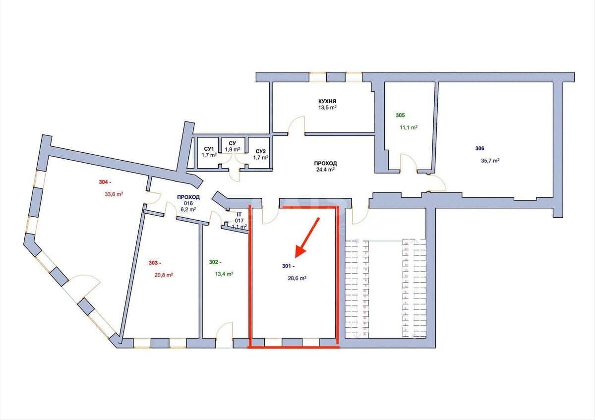 Office vul. Volodymyrs'ka 11, 29m2601579