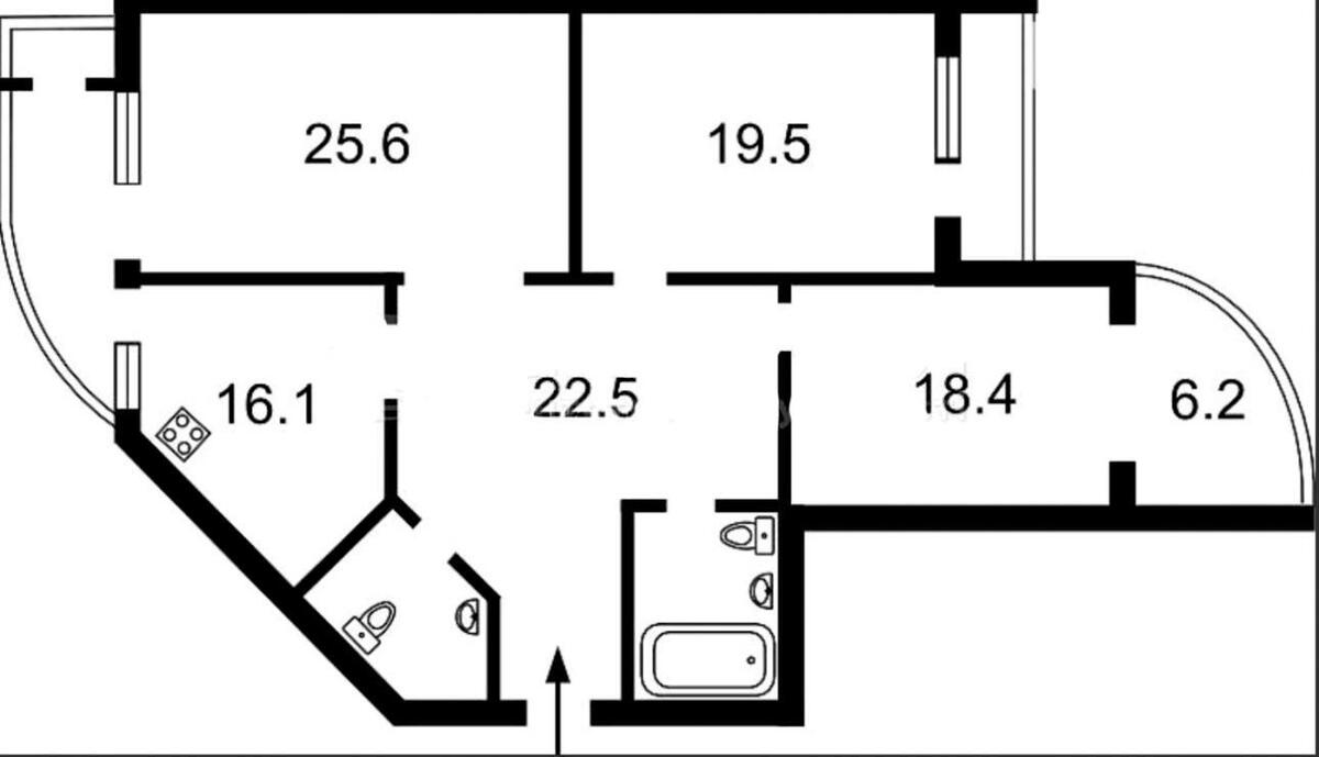 3k apartment bul. Lesi Ukrai'nky 7Б610460
