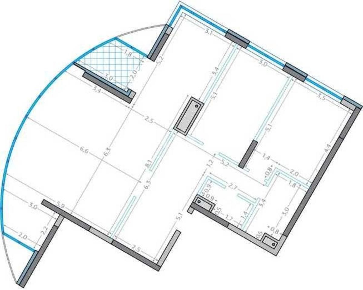 3k apartment vul. Zarichna 18