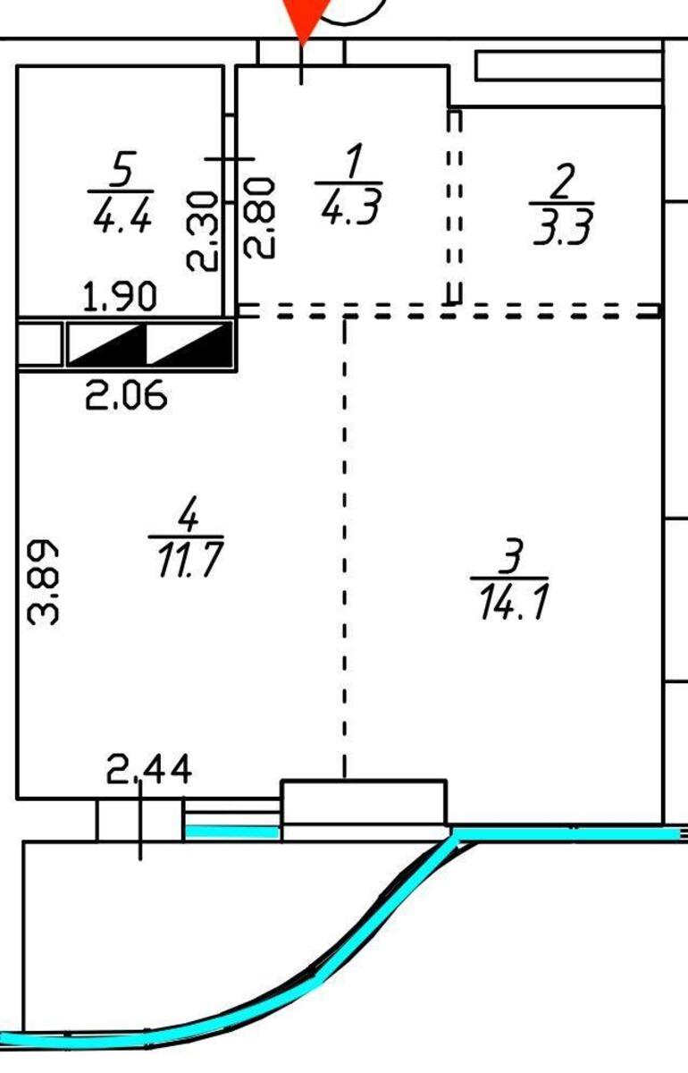 1k apartment bul. Druzhby Narodiv 13А3