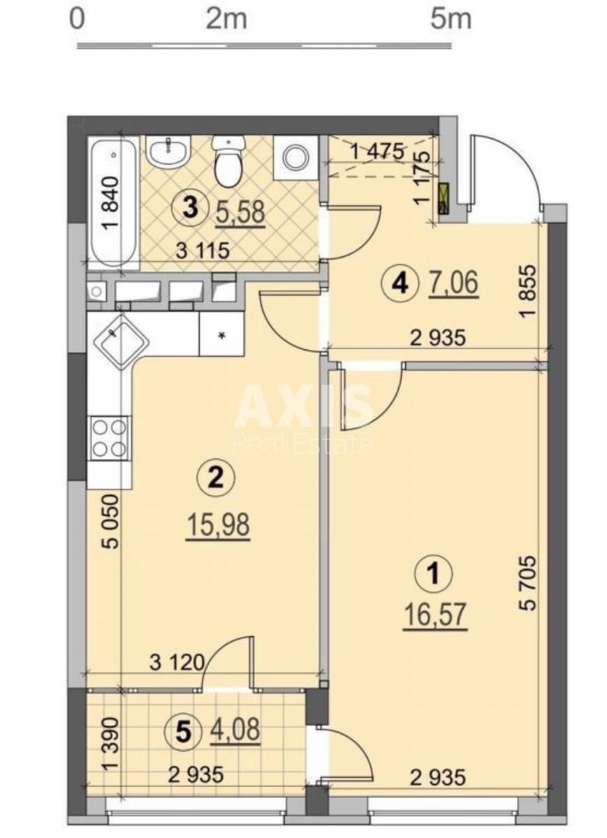 1k apartment vul. Sverstjuka Jevgena 6е1