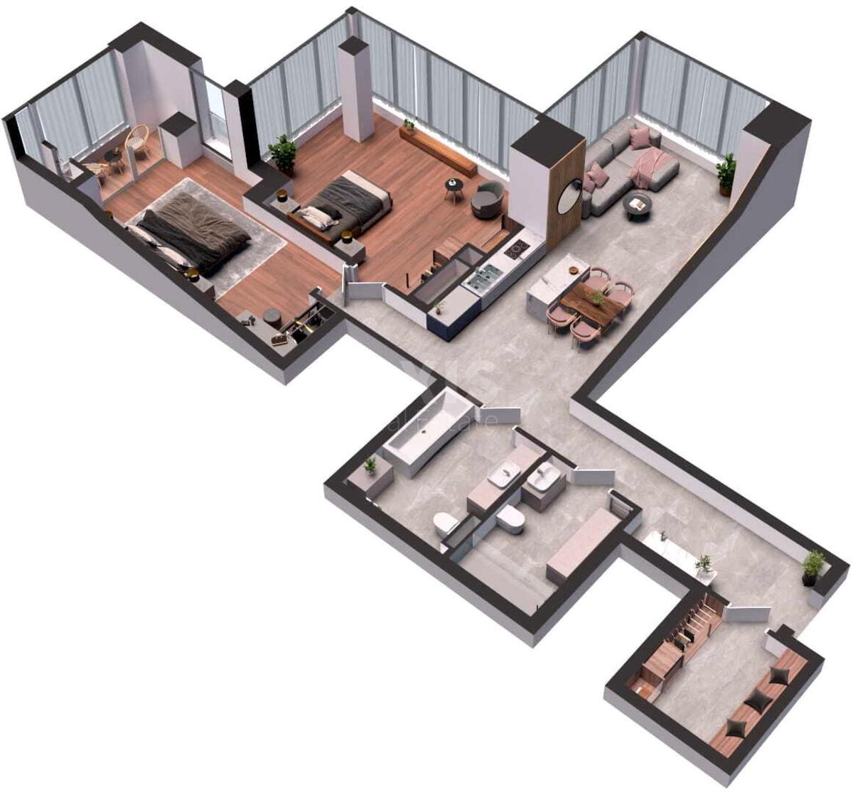 2k apartment vul. Antonovycha 136616681