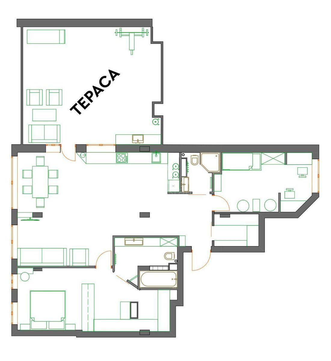 3k apartment vul. Rodyny Kistjakivs'kyh 2А0