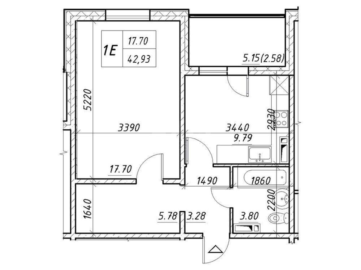 1k apartment vul. Konopljans'ka 224