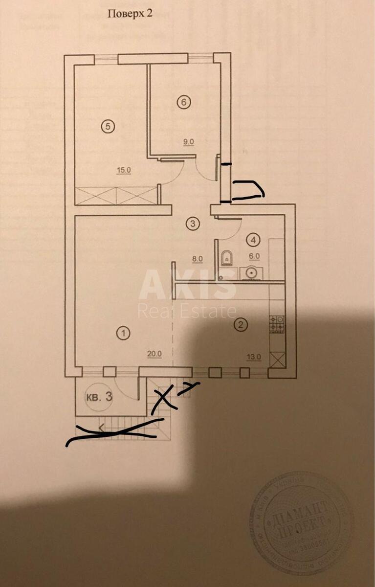 3k apartment vul. Hmel'nyc'kogo Bogdana 9621057