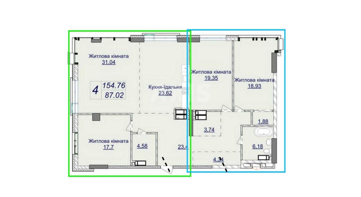 4k apartment vul. Dragomyrova Myhajla 18566272