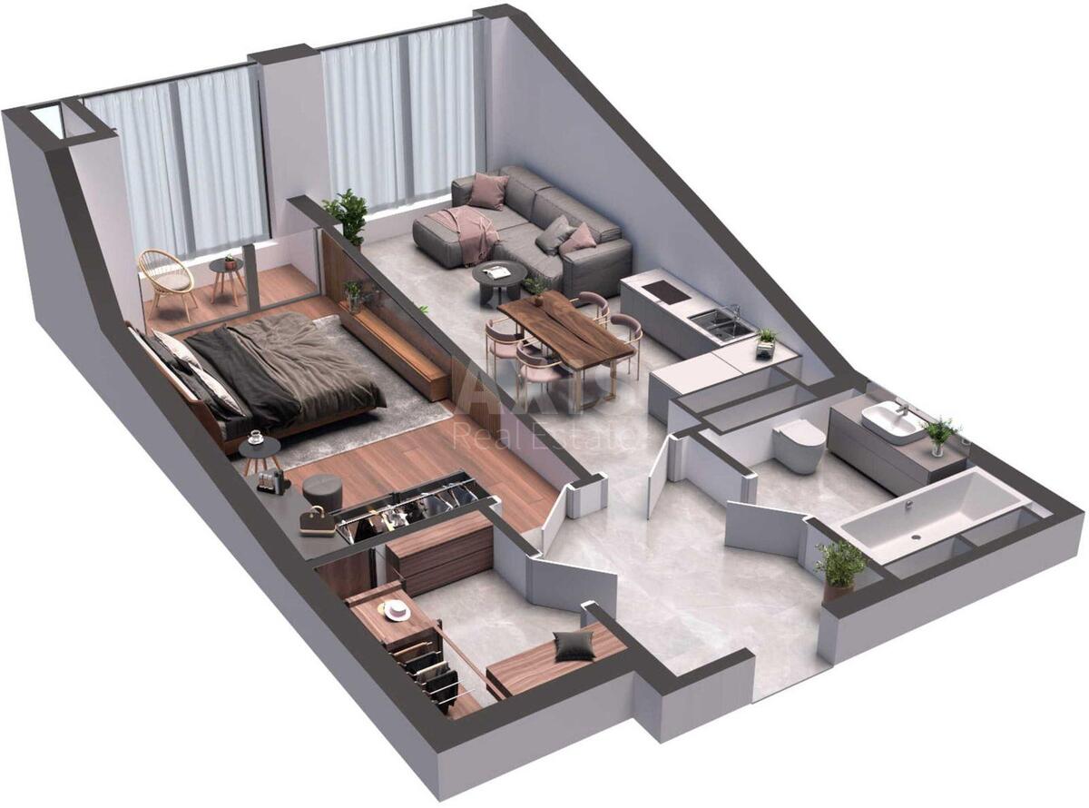1k apartment vul. Antonovycha 136580053