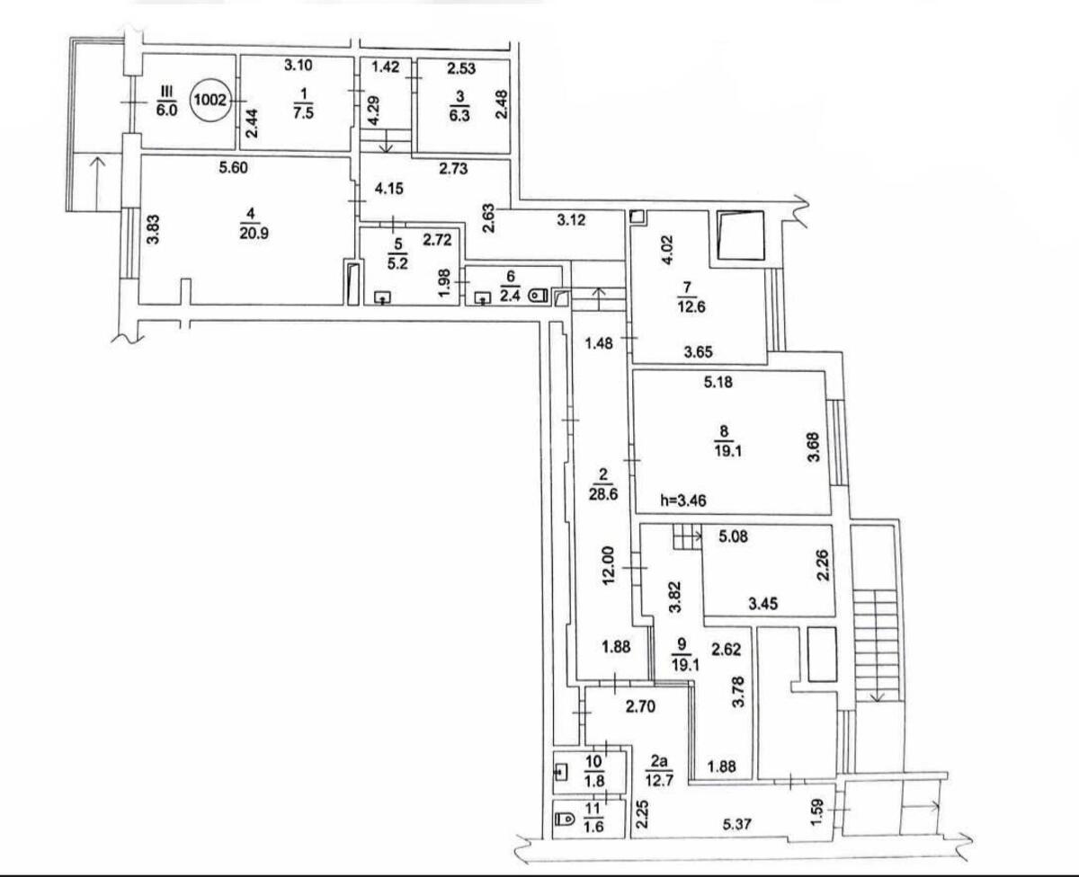 Office vul. Patriarha Mstyslava Skrypnyka 40, 129m210