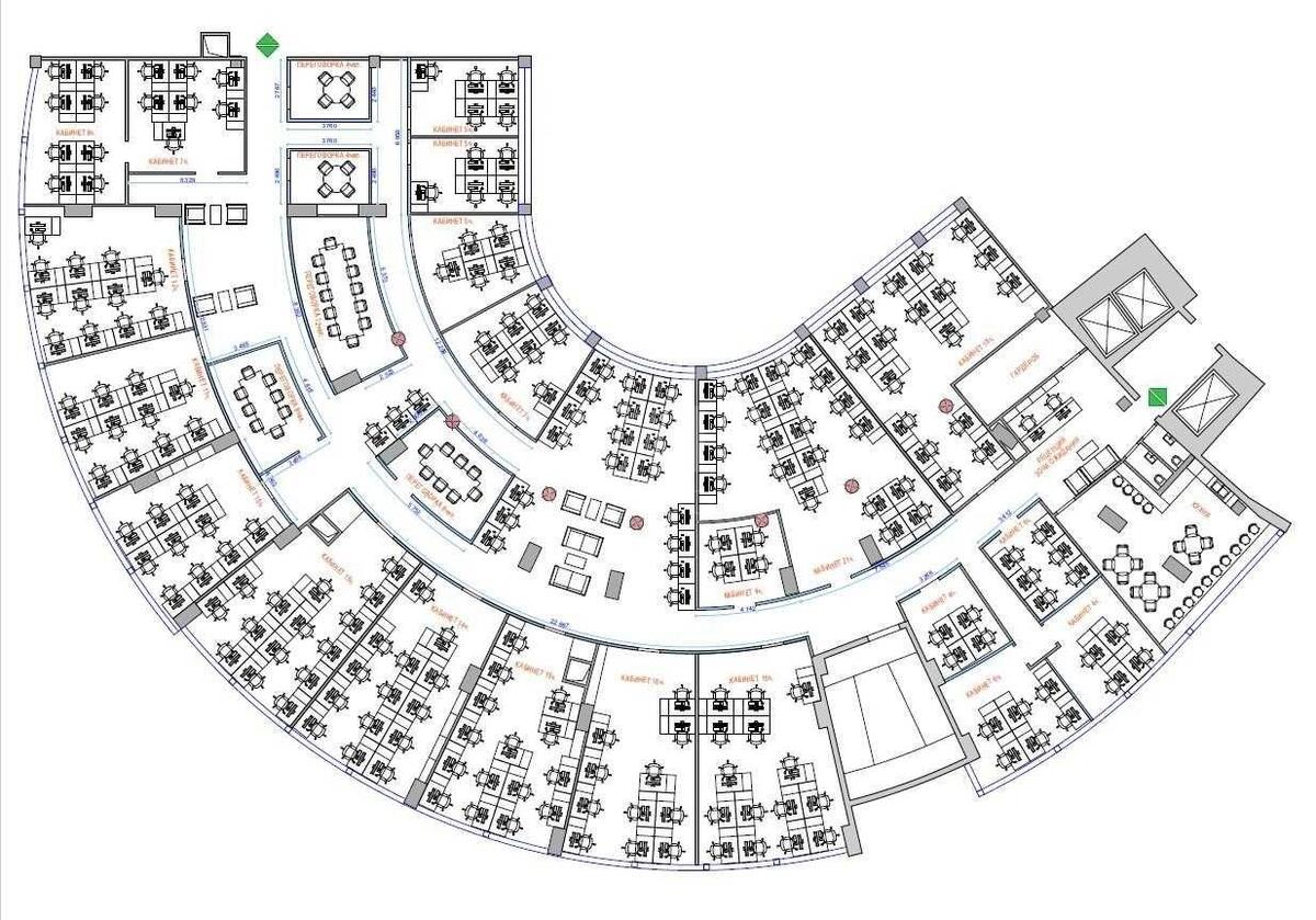 Office vul. Jevgena Konoval'cja 36Д, 1200m2591367