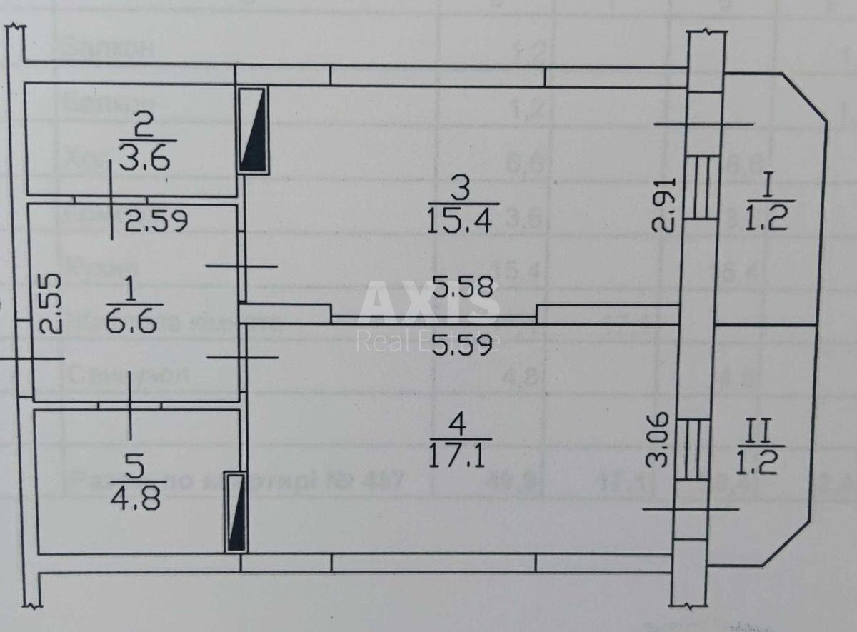 1k apartment uzv. Lysogirs'kyj 205
