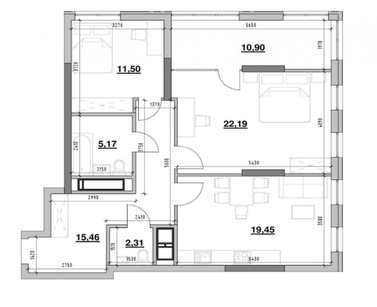 2k apartment shose Zaliznychne 45А11