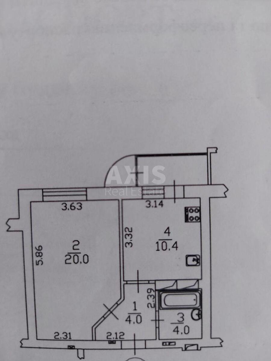 1k apartment vul. Boryspil's'ka 63
