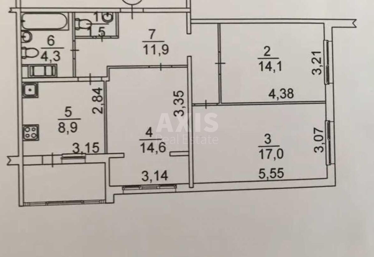 3k apartment vul. Chavdar Jelyzavety 2114