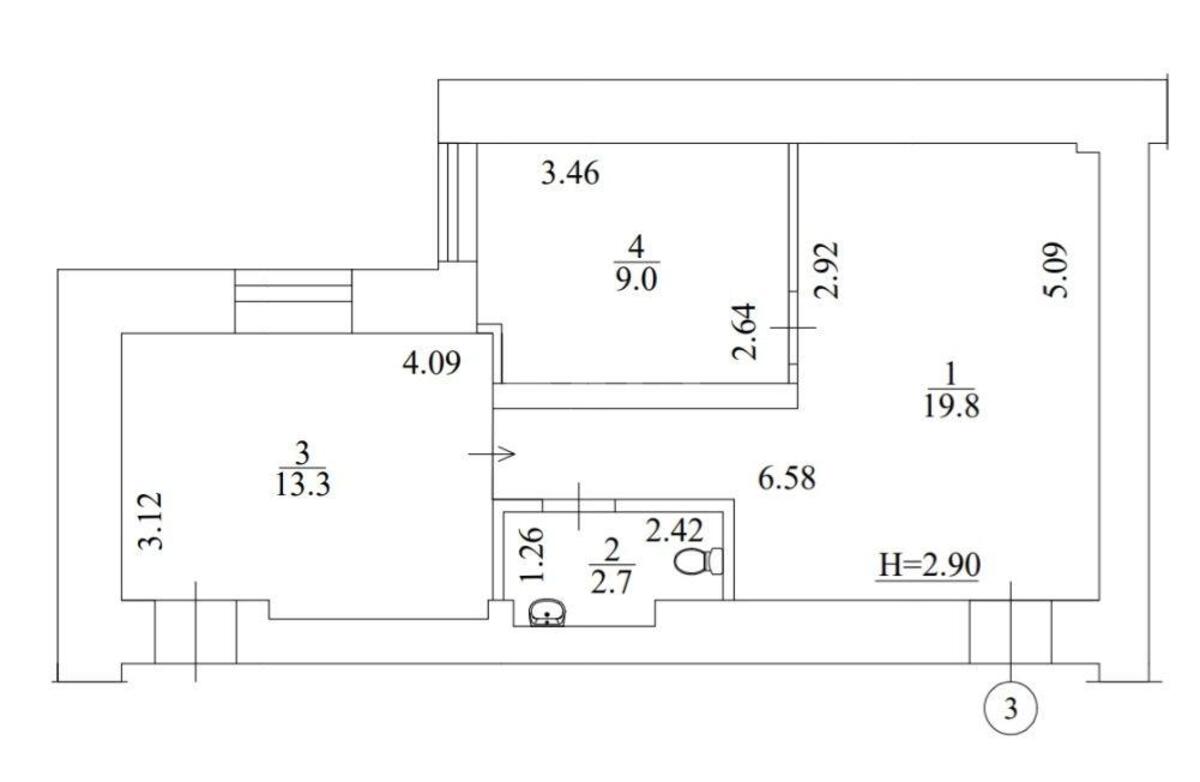 Office vul. Saksagans'kogo 125, 45m2586199