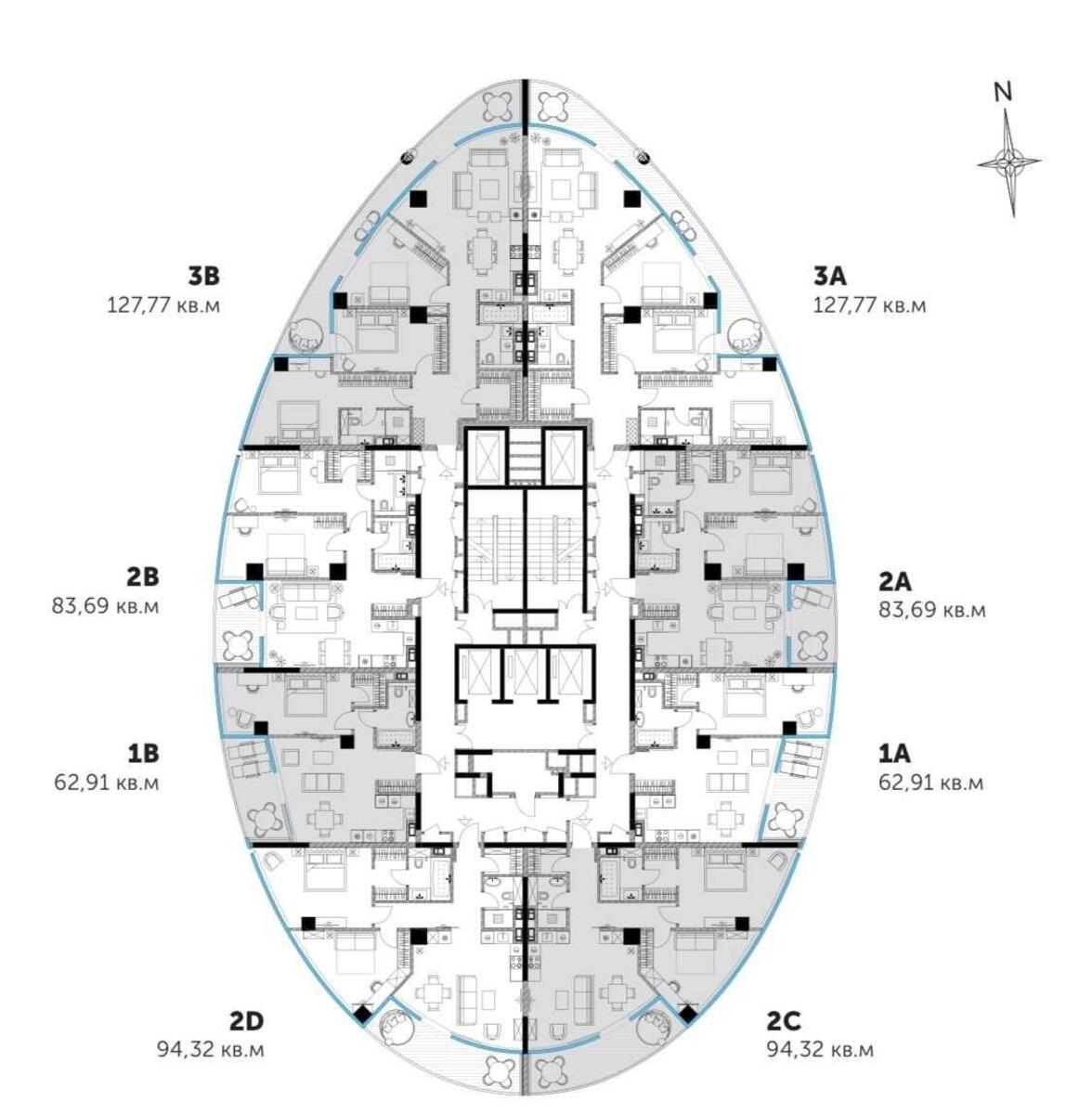 1к квартира ул. Иоанна Павла II 12591373