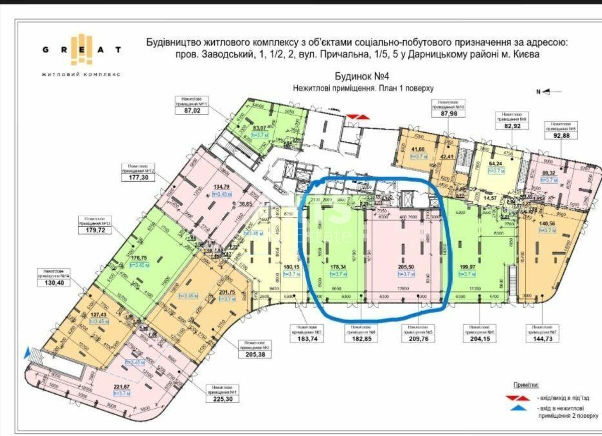 Объект торговли наб. Днепровская 15Ж, 393м20