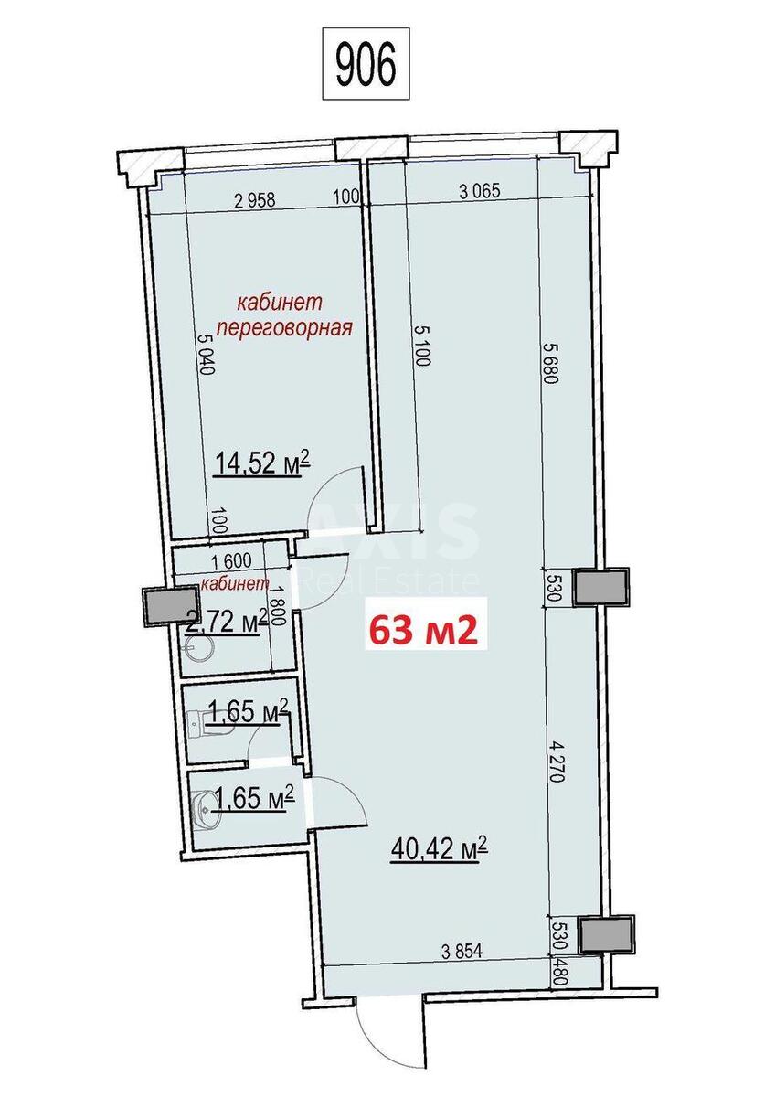 Office vul. Kostjantynivs'ka 75, 65m25675010