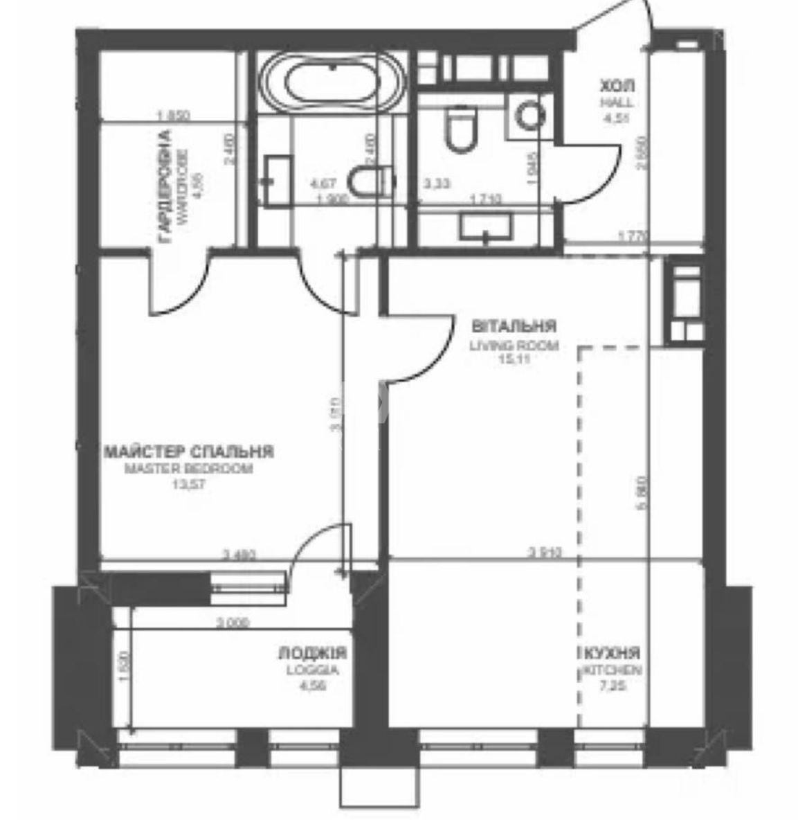 1k apartment vul. Barbjusa Anri 39/21