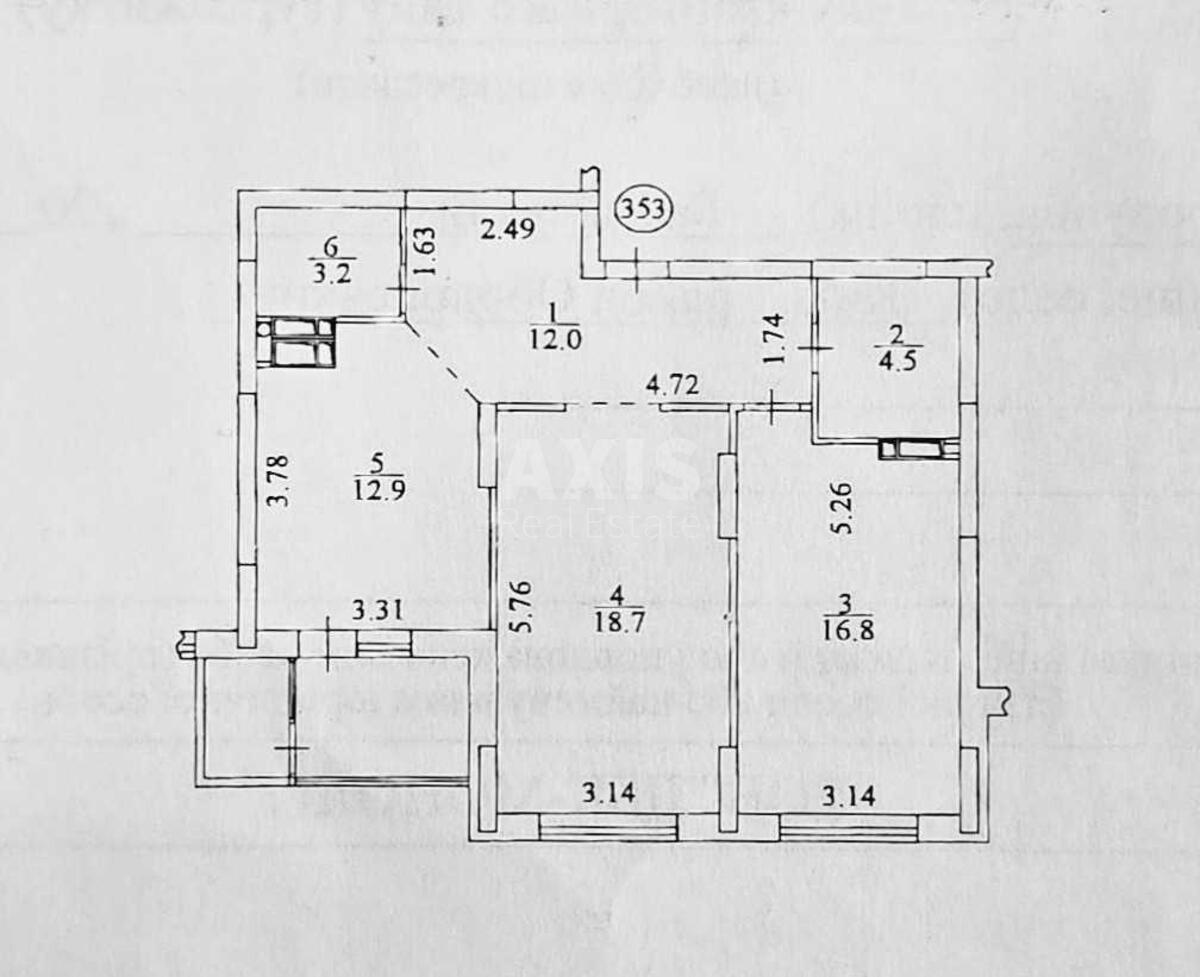 2к квартира пер. Балтийский 3А603386