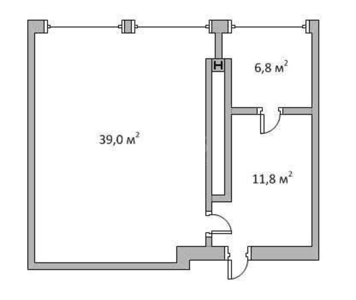 Office vul. Kutuzova 18/7, 57m26