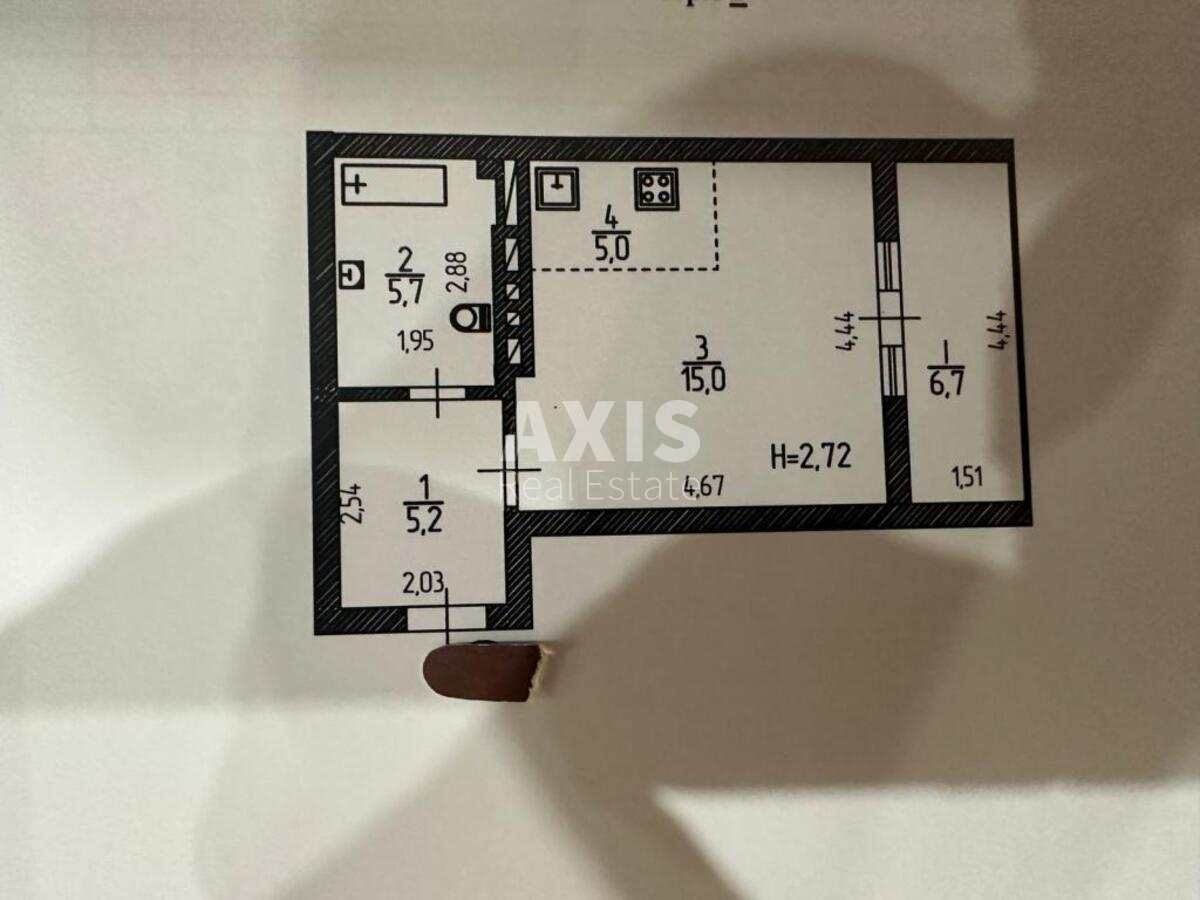 1k apartment vul. Metrologichna 620