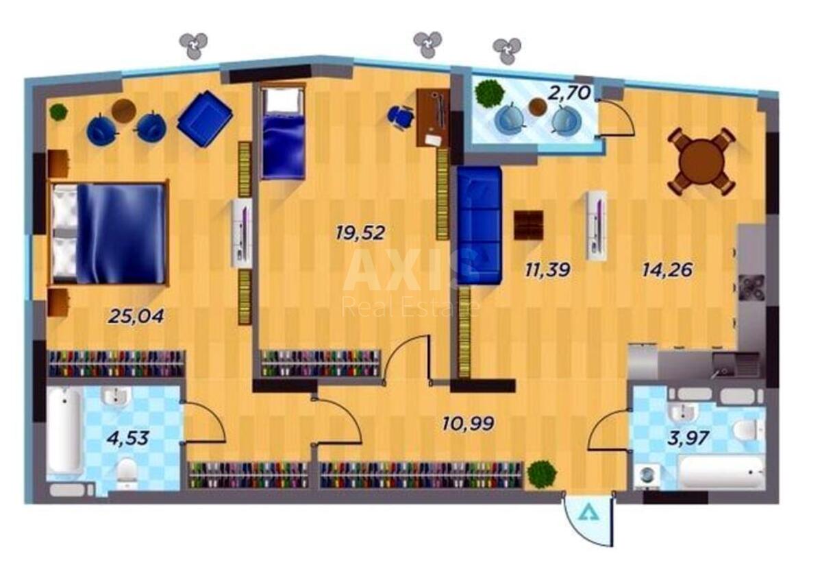 3k apartment vul. Kravchenka Mykoly 24595349