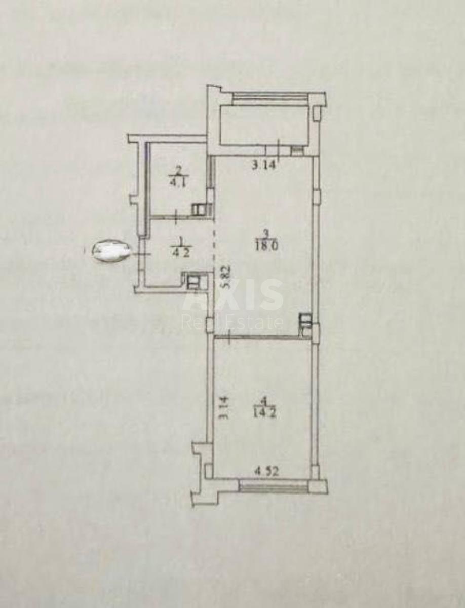 1k apartment vul. Rodyny Kistjakivs'kyh 45