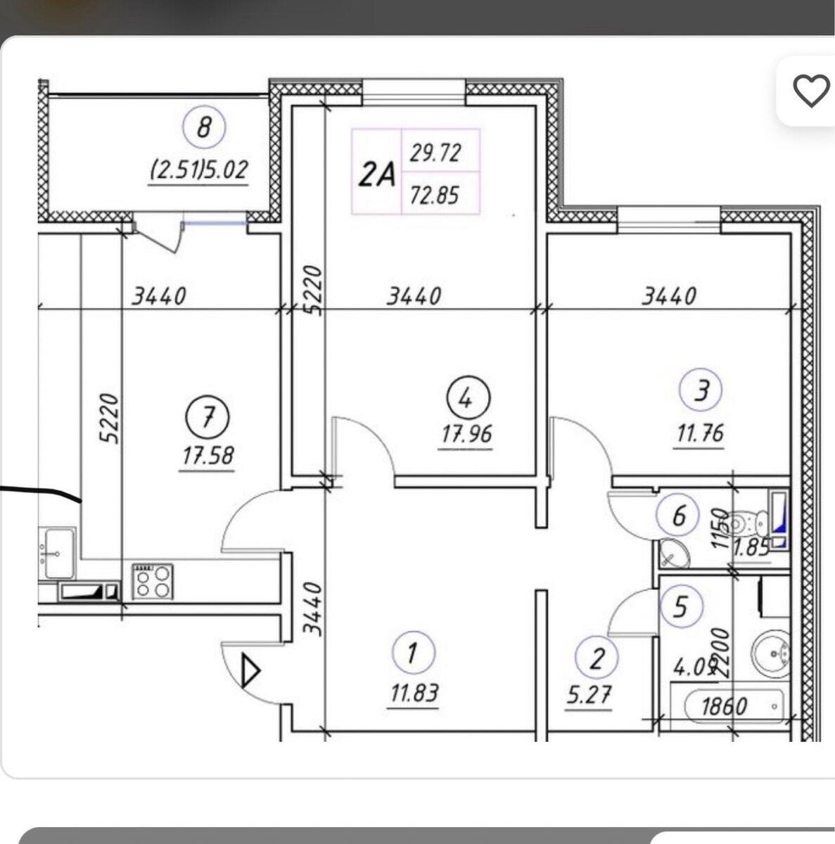 2k apartment vul. Polis'ka 45872812