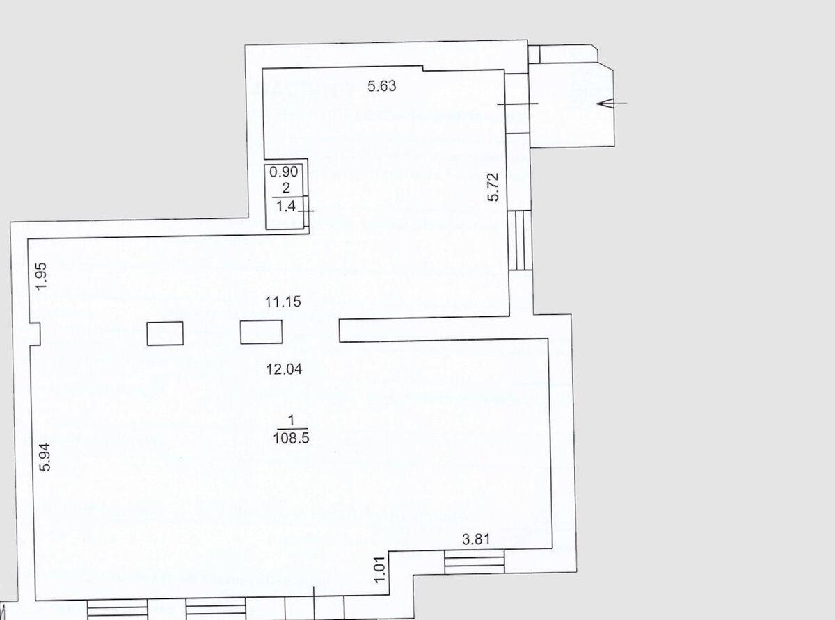 Trade object vul. Shovkovychna 38, 110m24